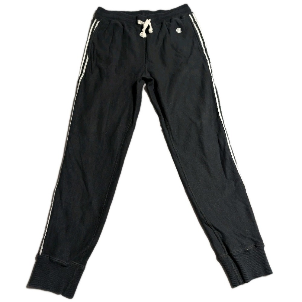 Todd Snyder x Champion Jogger Sweatpants Mens Small Black Stripe Made In Canada